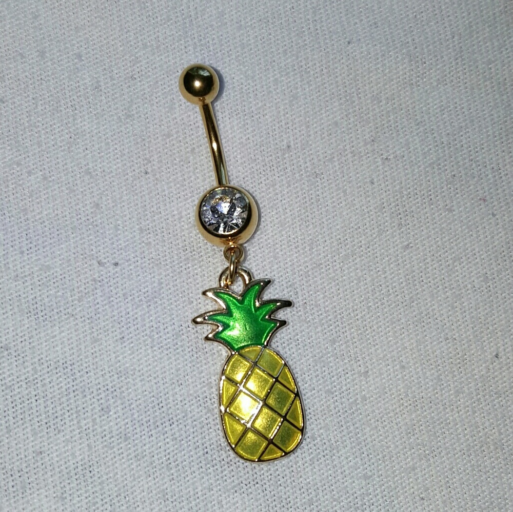 Pineapple bellybutton ring